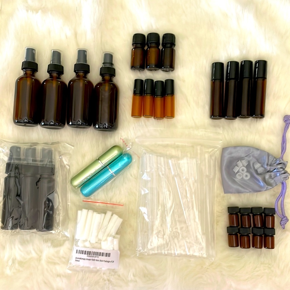 Essential Oil Dream Recipe Kit! Comes with all Brand New Amber Bottles